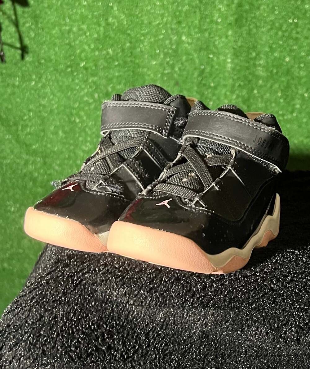 Nike Air Jordan 6 Rings TD 'Black Arctic Punch' Toddler Shoes
